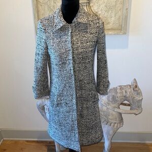 GRYPHON New York wool black / white speckled coat Sz XS